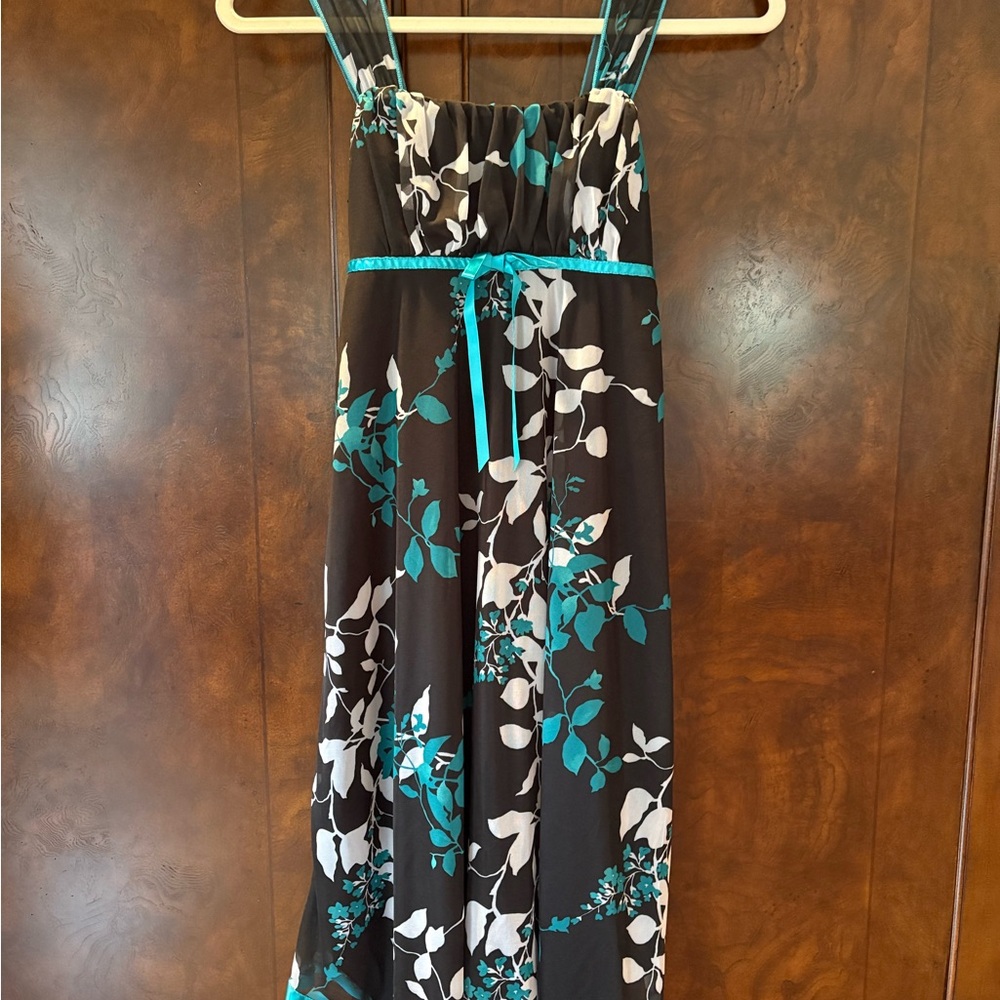 Speechless Black and Teal Floral Dress